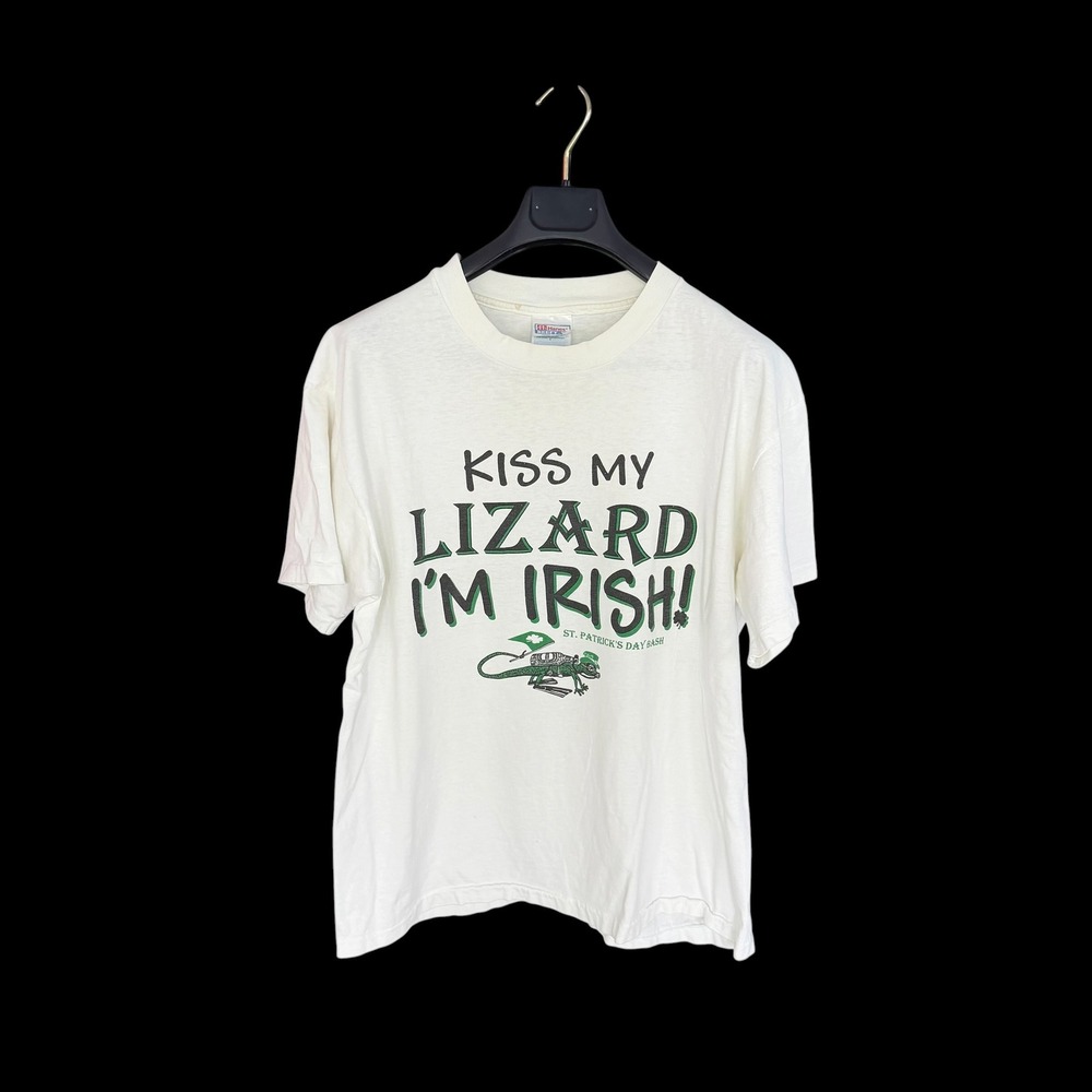 Vintage Lizards St Croix‎ USVI St Patricks Day T-Shirt Large Distressed